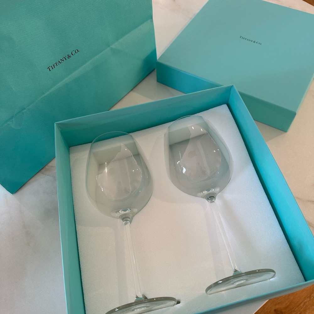 Tiffany and co. Wine glass gift set